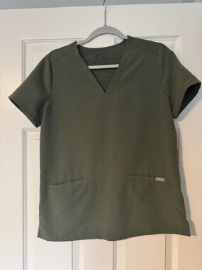 FIGS Moss Green Casna  Scrub Top